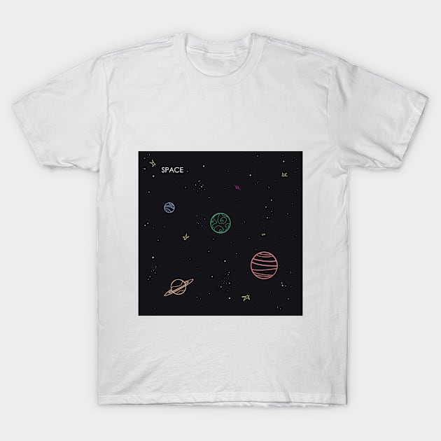 Space T-Shirt by deerunic